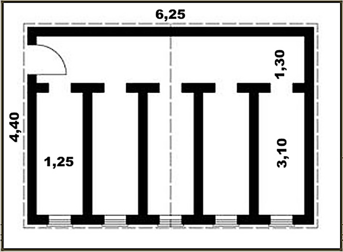 Neuengamme Camp, Detention Building, Floor Plan